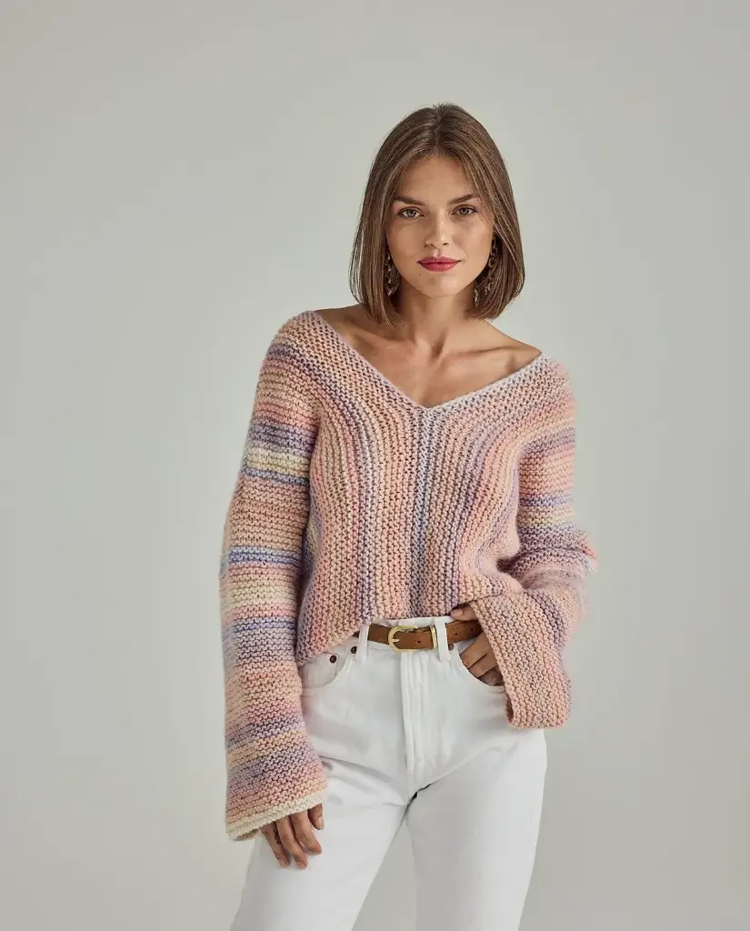 Votre patron Phildar gratuit à l'achat de votre fil : Pull Célia - tricot  