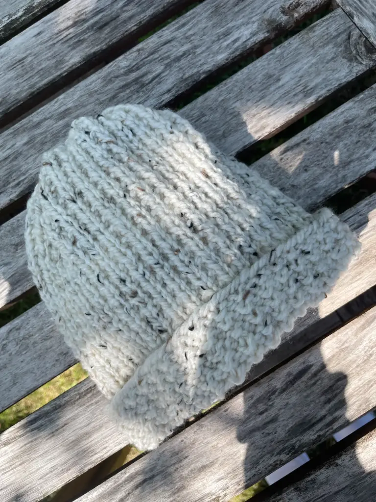 Kit "Bonnet tout chaud" blanc poudré