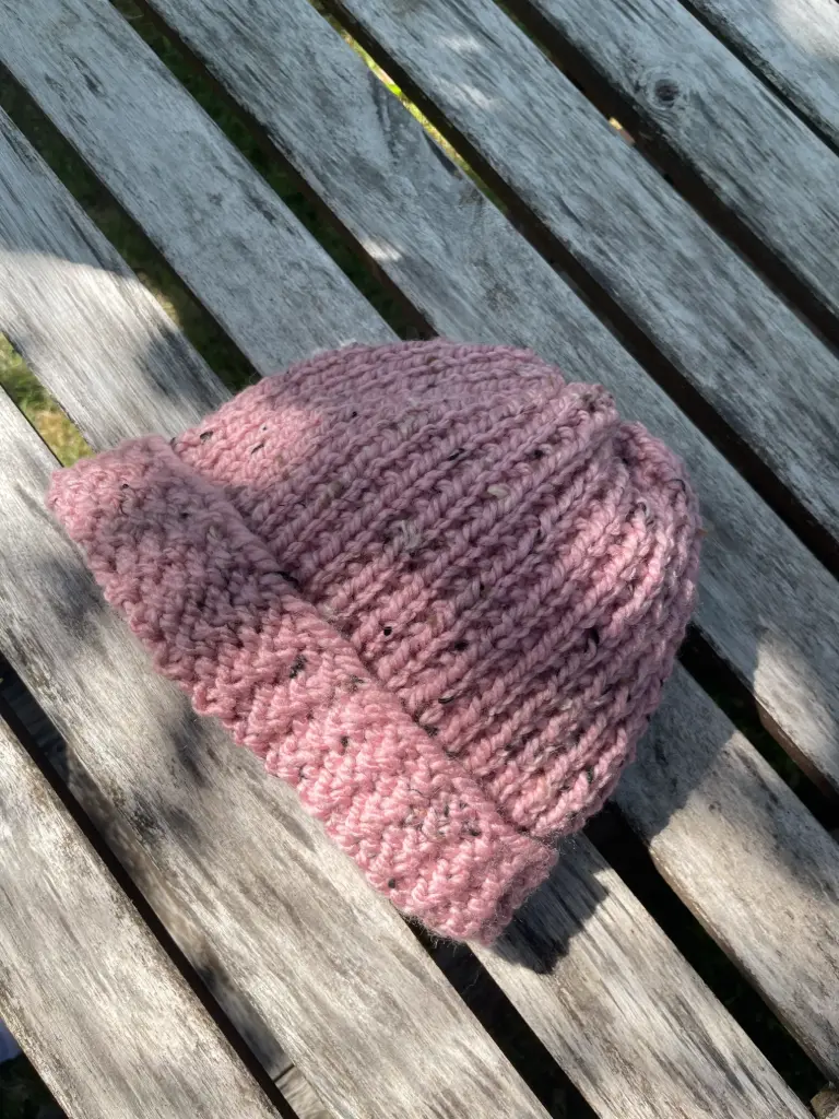 Kit "Bonnet tout chaud" vieux rose