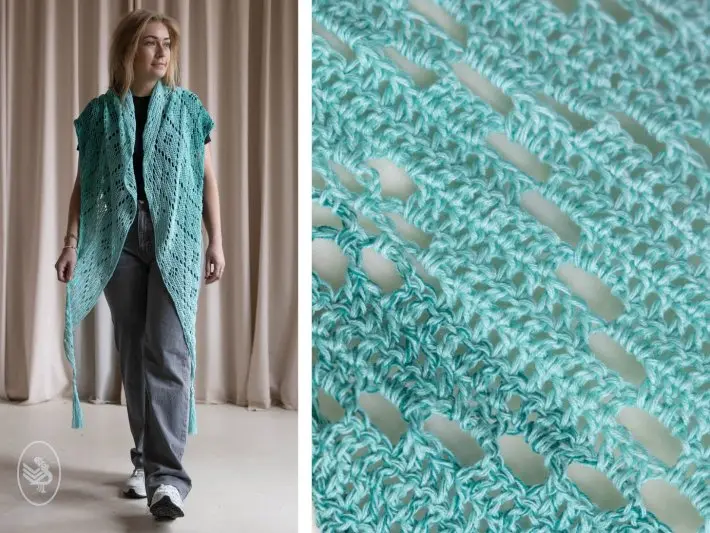 Le châle Bottom up Flower Shawl