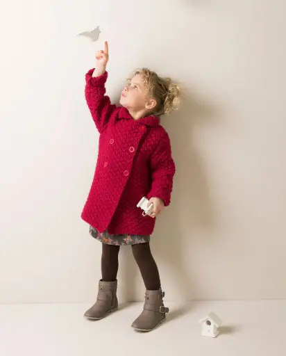 Patron Phildar - manteau rapido - modèle fille