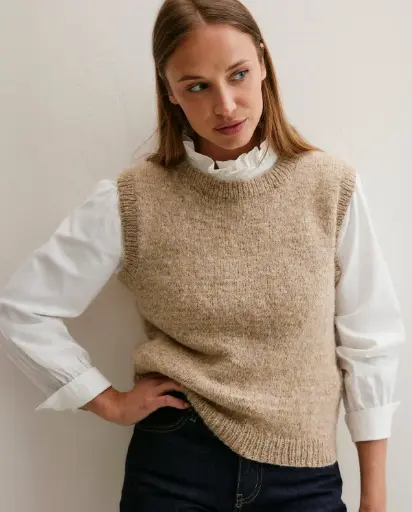 Votre patron Phildar gratuit à l'achat de votre laine : Pull Olive - tricot
