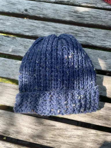 Kit "Bonnet tout chaud" bleu cobalt