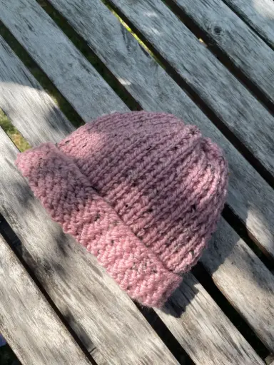 Kit "Bonnet tout chaud" vieux rose