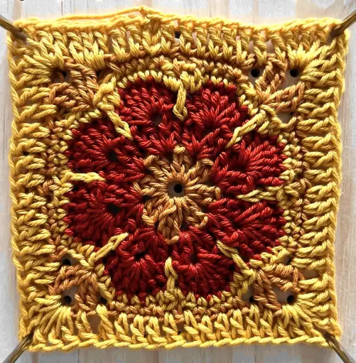 Tutoriel granny "Flower automne" - fascicule papier