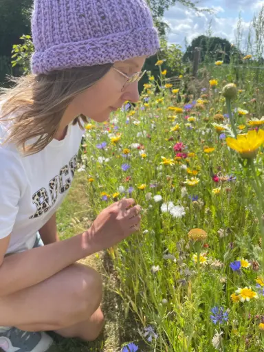 Bonnet parme - collection "Tout doux"    