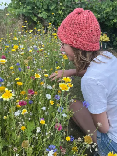 Bonnet coquelicot - collection "Tout doux"    